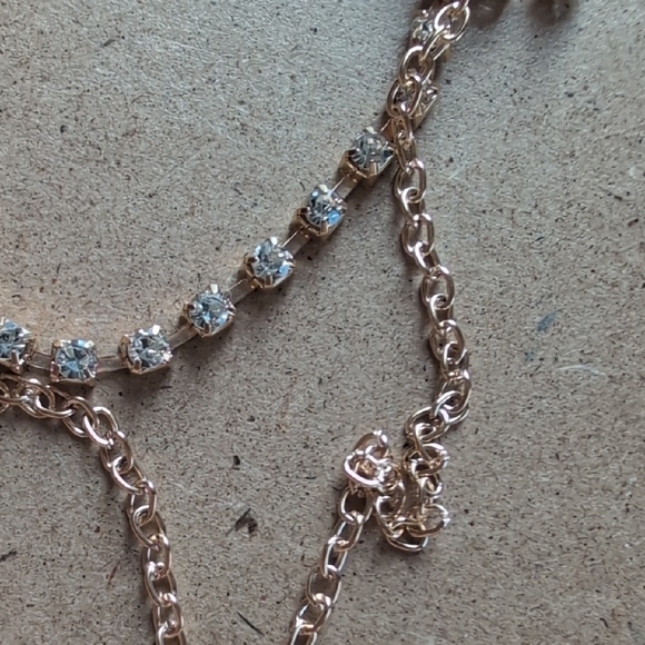 Gold and Pink Heart Pendant Necklace - Picture 3 of 5